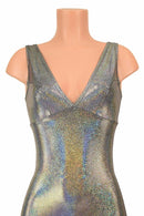 Silver Starlette Tank Catsuit - Coquetry Clothing