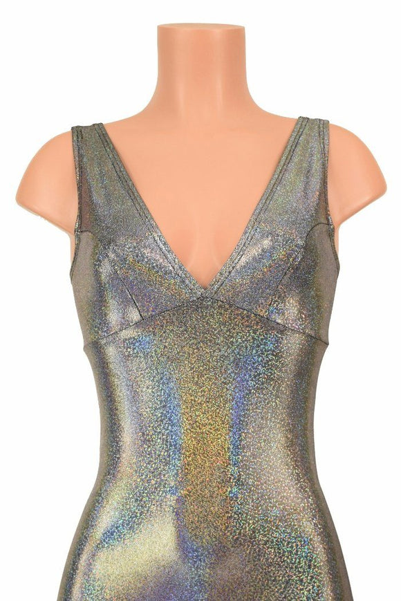 Silver Starlette Tank Catsuit - Coquetry Clothing