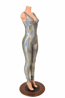 Silver Starlette Tank Catsuit - Coquetry Clothing