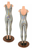 Silver Starlette Tank Catsuit - Coquetry Clothing