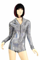 Silver Zippered Dragon Romper - Coquetry Clothing