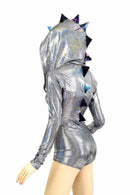 Silver Zippered Dragon Romper - Coquetry Clothing