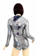 Silver Zippered Dragon Romper - Coquetry Clothing