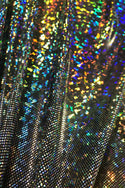 Silver Kaleidoscope Holographic Stretch Fabric - 1