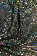 Silver Kaleidoscope Holographic Stretch Fabric - 4