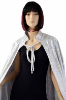 Silver/White and Flashbulb Reversible Cape - Coquetry Clothing