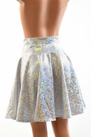 Silver/White Skater Skirt - Coquetry Clothing