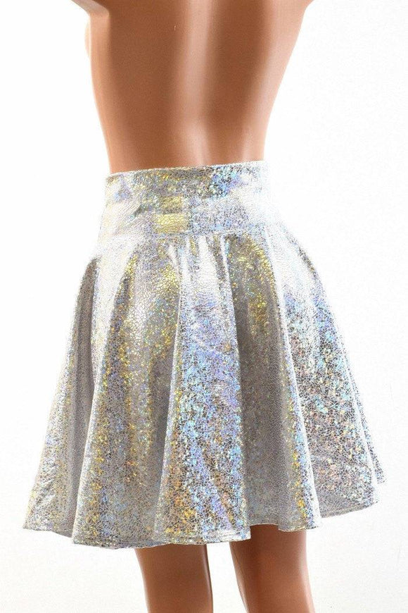 Silver/White Skater Skirt - Coquetry Clothing