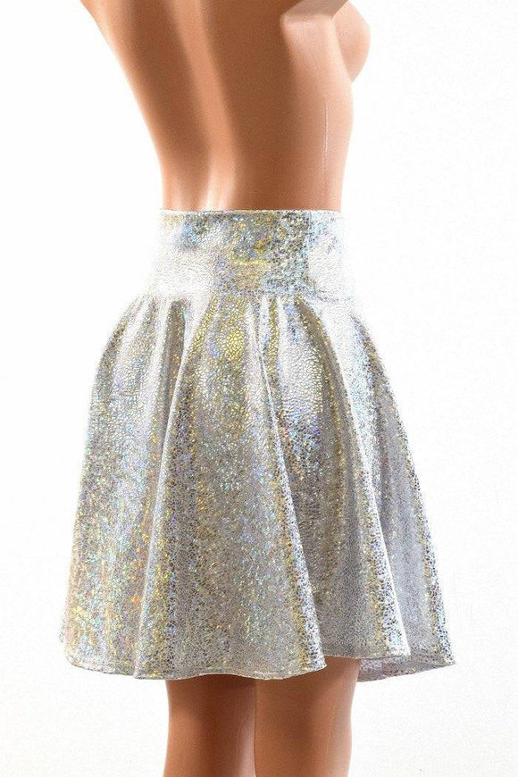 Silver/White Skater Skirt - Coquetry Clothing