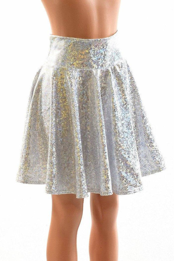 Silver/White Skater Skirt - Coquetry Clothing