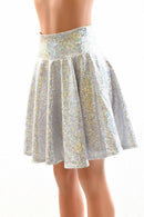 Silver/White Skater Skirt - Coquetry Clothing