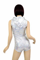 Silvery Sleeveless Hoodie Romper - Coquetry Clothing
