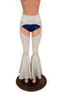 Silvery White Bell Bottom Flare Chaps - Coquetry Clothing