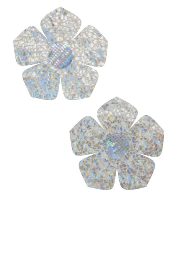 Silvery White Buttercup Pasties - Coquetry Clothing