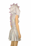 Silvery White Dragon Hoodie & Skirt Set - Coquetry Clothing
