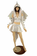 Silvery White Dragon Set (+Dragon Wings!) - Coquetry Clothing