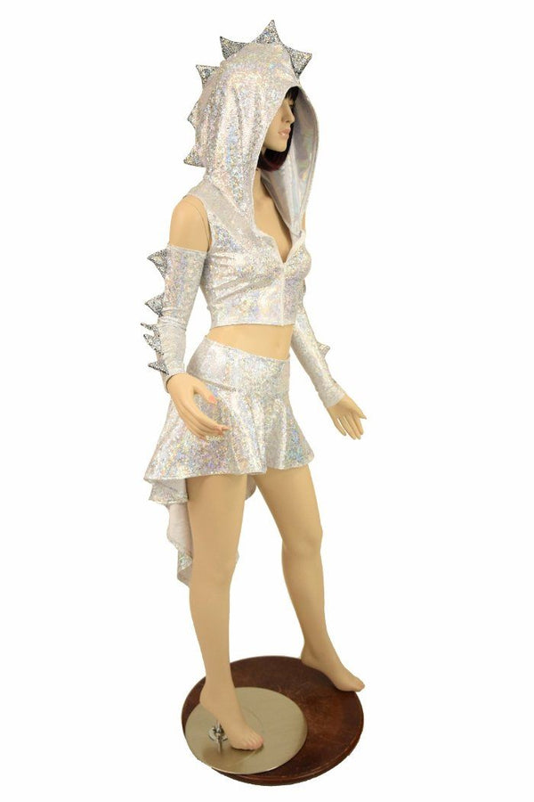 Silvery White Dragon Set (+Dragon Wings!) - 4