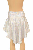 Silvery White Hi Lo Rave Skirt - Coquetry Clothing