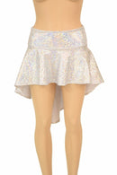 Silvery White Hi Lo Rave Skirt - Coquetry Clothing