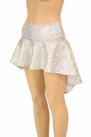 Silvery White Hi Lo Rave Skirt - Coquetry Clothing