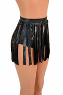 Siren 12" Gladiator Shorts in Black Holo - Coquetry Clothing