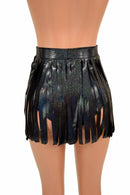 Siren 12" Gladiator Shorts in Black Holo - Coquetry Clothing