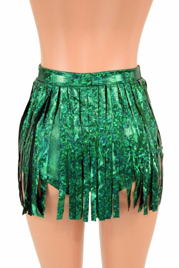 Siren Gladiator Shorts in Green Kaleidoscope - Coquetry Clothing