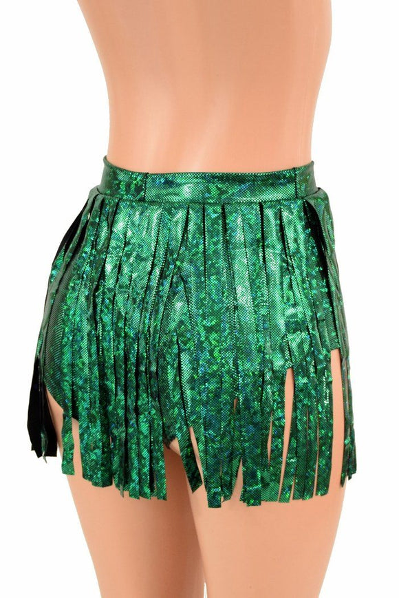 Siren Gladiator Shorts in Green Kaleidoscope - Coquetry Clothing