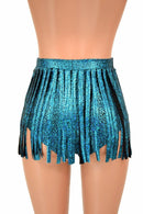 Siren Gladiator Shorts in Turquoise Shattered Glass - Coquetry Clothing