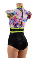 Siren Romper with Keyhole and Mesh Waistband - Coquetry Clothing