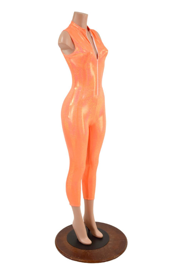 Sleeveless Capri Length Catsuit with Stella Neckline - 1