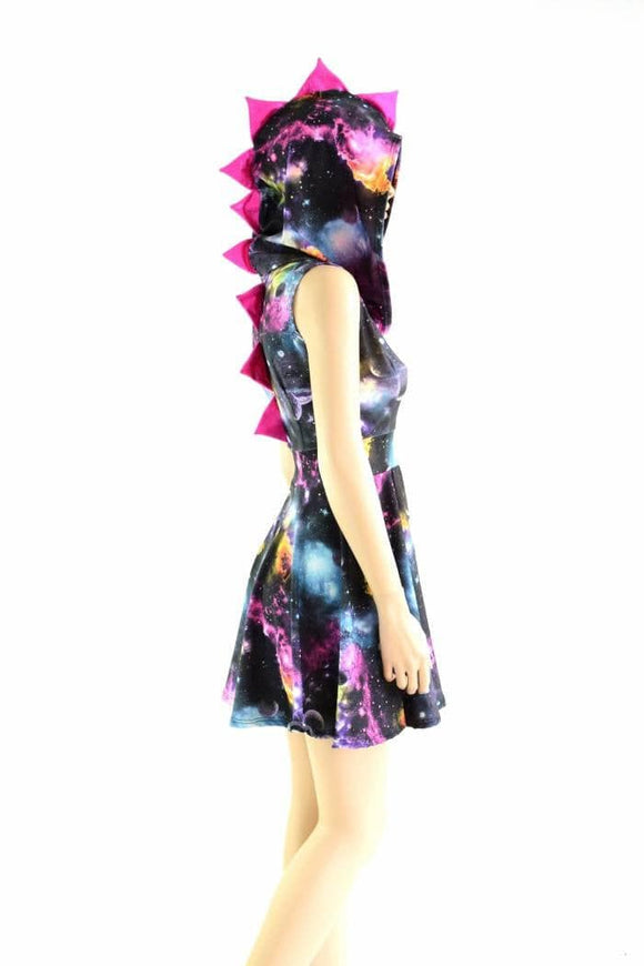 Sleeveless Dragon Hoodie Skater Dress - Coquetry Clothing