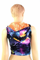 Sleeveless Galaxy Crop Hoodie - Coquetry Clothing