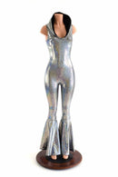 Sleeveless Hooded Bell Bottom Flare Catsuit - Coquetry Clothing