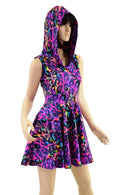 Sleeveless Hooded Pocket Skater Dress - Coquetry Clothing