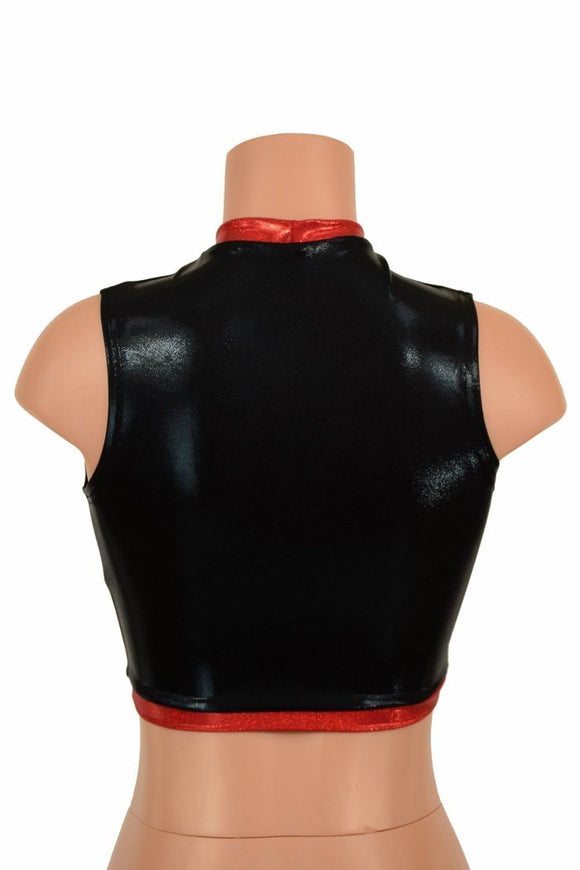 Sleeveless Keyhole Top in Black Mystique - Coquetry Clothing