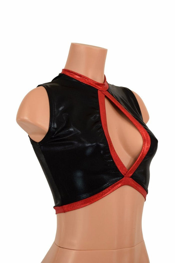 Sleeveless Keyhole Top in Black Mystique - 2