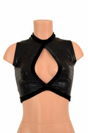 Sleeveless Keyhole Top in Black Mystique - 1