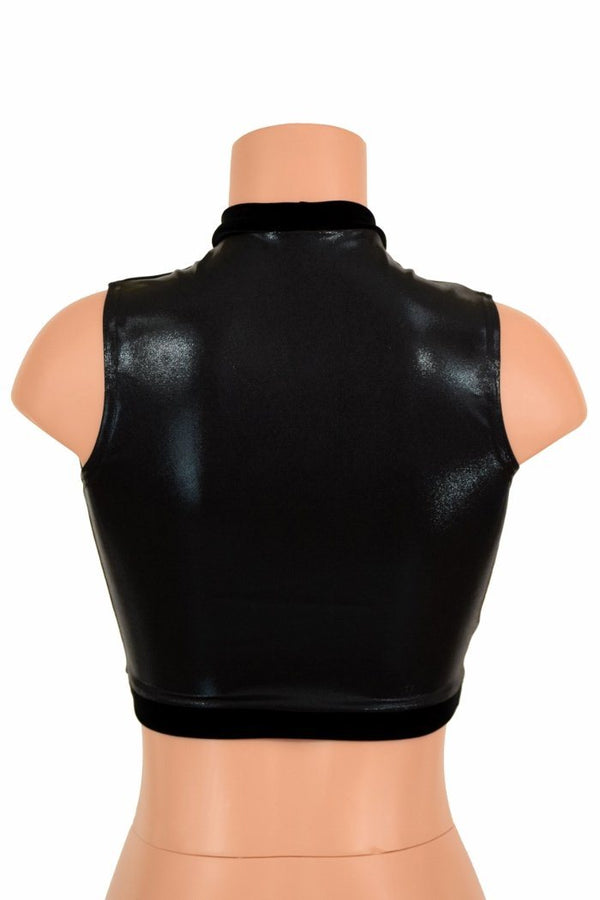 Sleeveless Keyhole Top in Black Mystique - 3