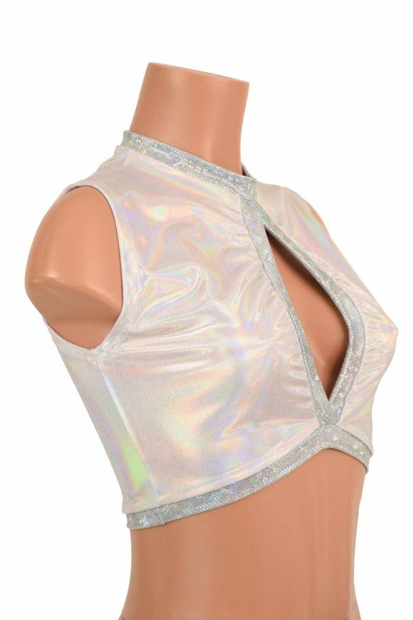 Sleeveless Keyhole Top in Flashbulb - Coquetry Clothing