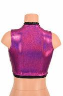 Sleeveless Keyhole Top in Fuchsia - 3