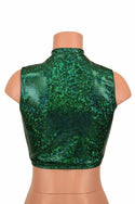 Small Ready to Ship Sleeveless Keyhole Top in Green - 4