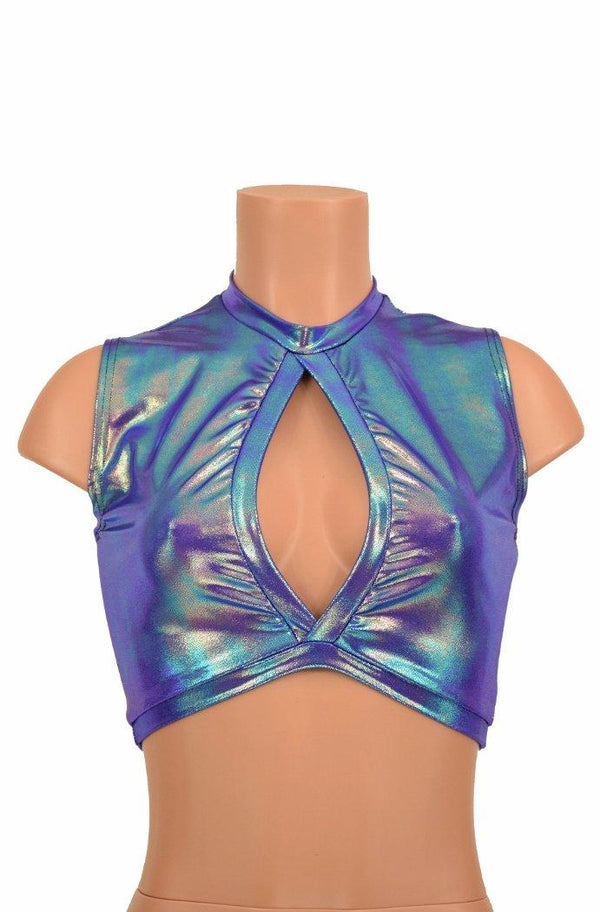 Sleeveless Keyhole Top in Moonstone - 1