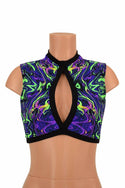 Sleeveless Keyhole Top in Neon Melt - 1