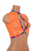 Sleeveless Keyhole Top in Orange - Coquetry Clothing