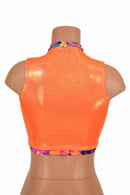 Sleeveless Keyhole Top in Orange - Coquetry Clothing