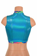 Sleeveless Keyhole Top in Peacock - Coquetry Clothing