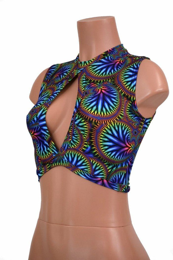 Sleeveless Keyhole Top in Radioactive - Coquetry Clothing