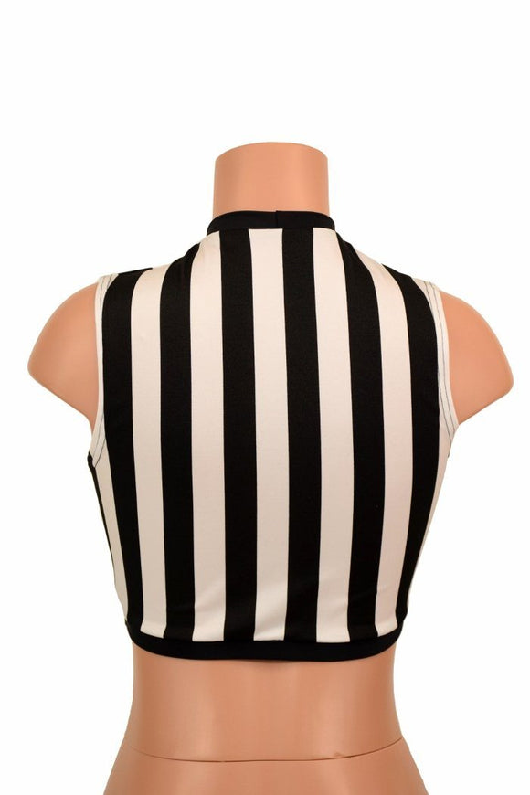 Sleeveless Keyhole Top in Stripe - Coquetry Clothing