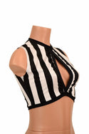 Sleeveless Keyhole Top in Stripe - 2
